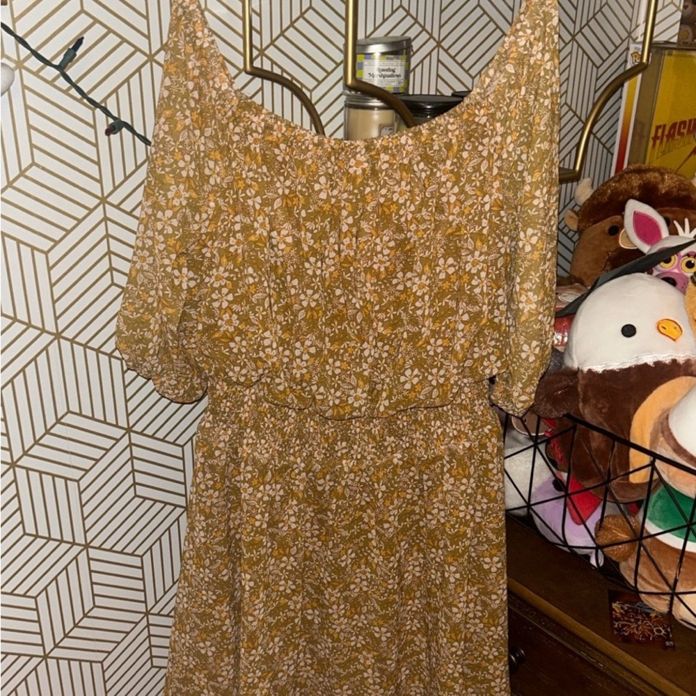 Sadie & Sage Floral Mustard Dress